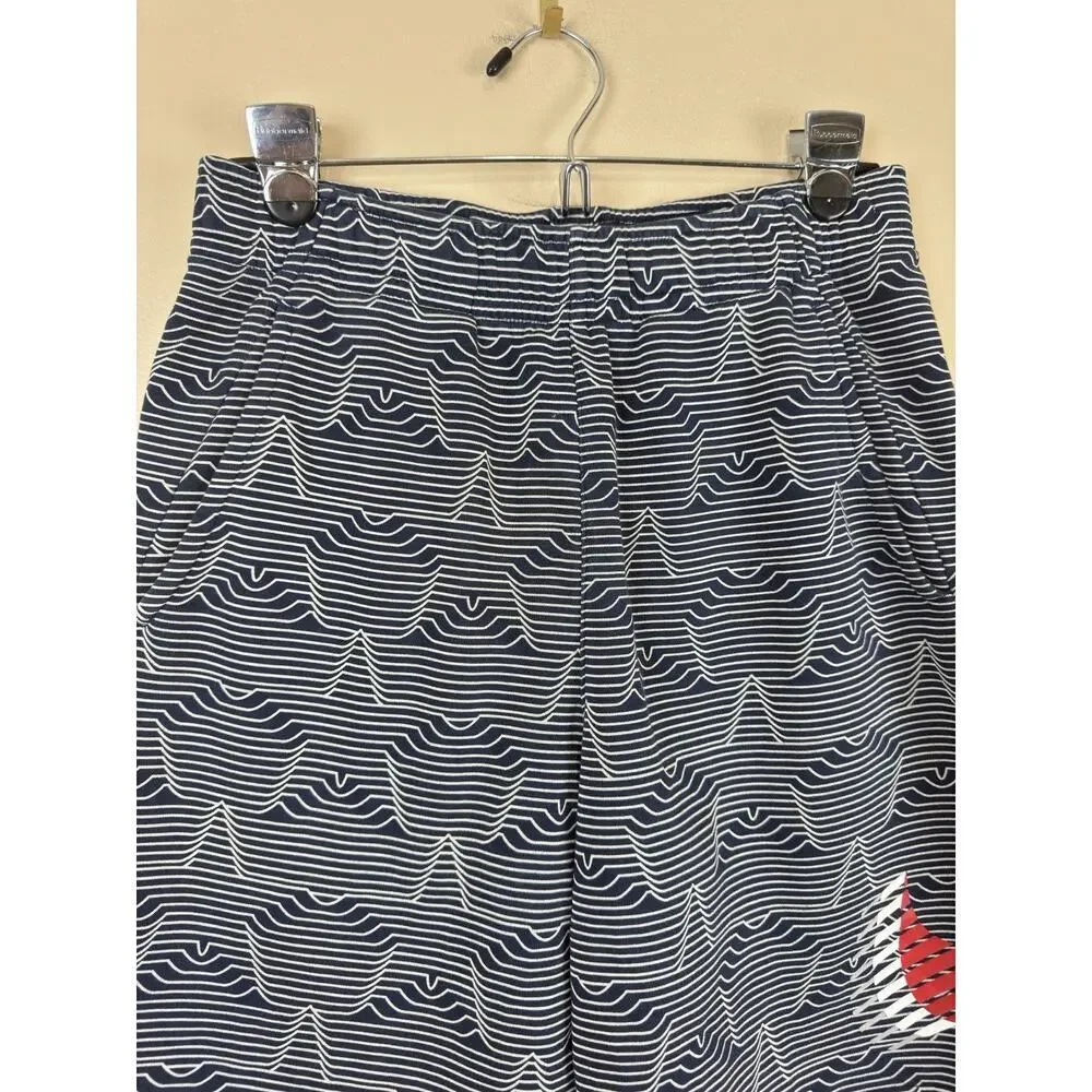 Nike Men’s Shorts Size S Blue White Star Pattern Geometric Athletic Gym Short